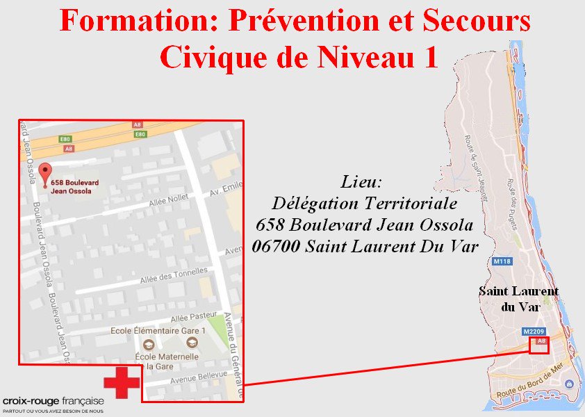 CrfStlv's tweet photo. #psc1 à Saint Laurent du Var ce matin ? Un doute sur le lieu ? Petit rappel. Votre formateur @arnaud_strina vous accueillera. https://t.co/A0Ur6hQTuB