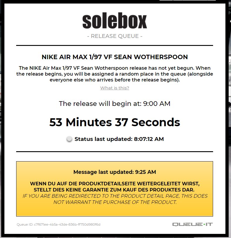 solebox release queue