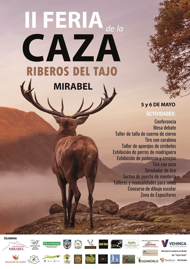 AytoMirabel's tweet photo. Llega la segunda edición de la Feria de la Caza, los días 5 y 6 de mayo en Mirabel. https://t.co/LJGC31NCef