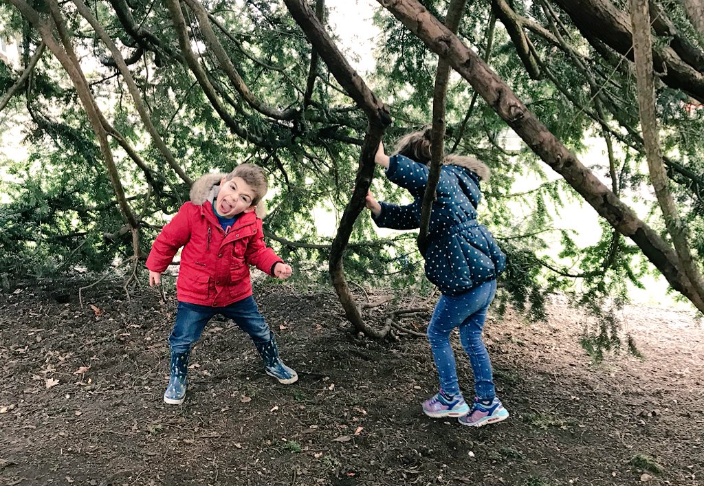 Sometimes you can’t beat the simple fun of an adventure in the woods! #gooutside #learnsomethingnew #kids