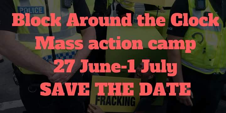 reclaimthepower's tweet photo. This summer we’re stepping up the disruption with a BLOCK AROUND THE CLOCK, as part of our mass action camp against fracking. Come &amp; join us from as we return to Preston New Road near Blackpool to stop Cuadrilla’s fracking plans once again!

https://t.co/3aLoaPkZEs @UnitedResist https://t.co/aXinxkIsF9