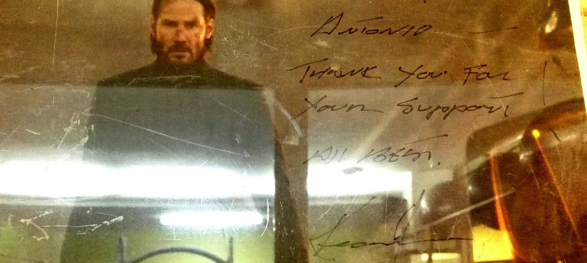 "Antonio,thank you for your support" a special dedication from Keanu to Antonio La Salandra  #johnwick2 #johnwick3