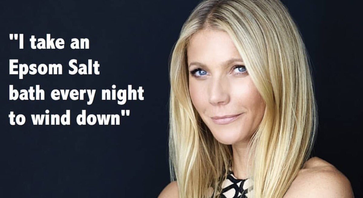 floatationLife's tweet photo. @GwynethPaltrow knows the importance of winding down in #EpsomSalt - try it @floatationLife https://t.co/2FTqr7tLpA
