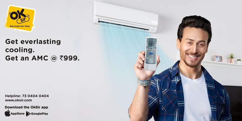oksirindia's tweet photo. #Special #Summer #Bonanza Limited Period Offer! Now get 3 dry services for your A/C @ just Rs.999* in a year. Download the #OkSir app now https://t.co/a1Q8TwfOUy #YourServiceExpert #ACRepair #ACServices #ACAMC #DoorstepServices #FasterTAT #MoneyBackGuarantee #VerifiedExperts https://t.co/An5DCtfLls