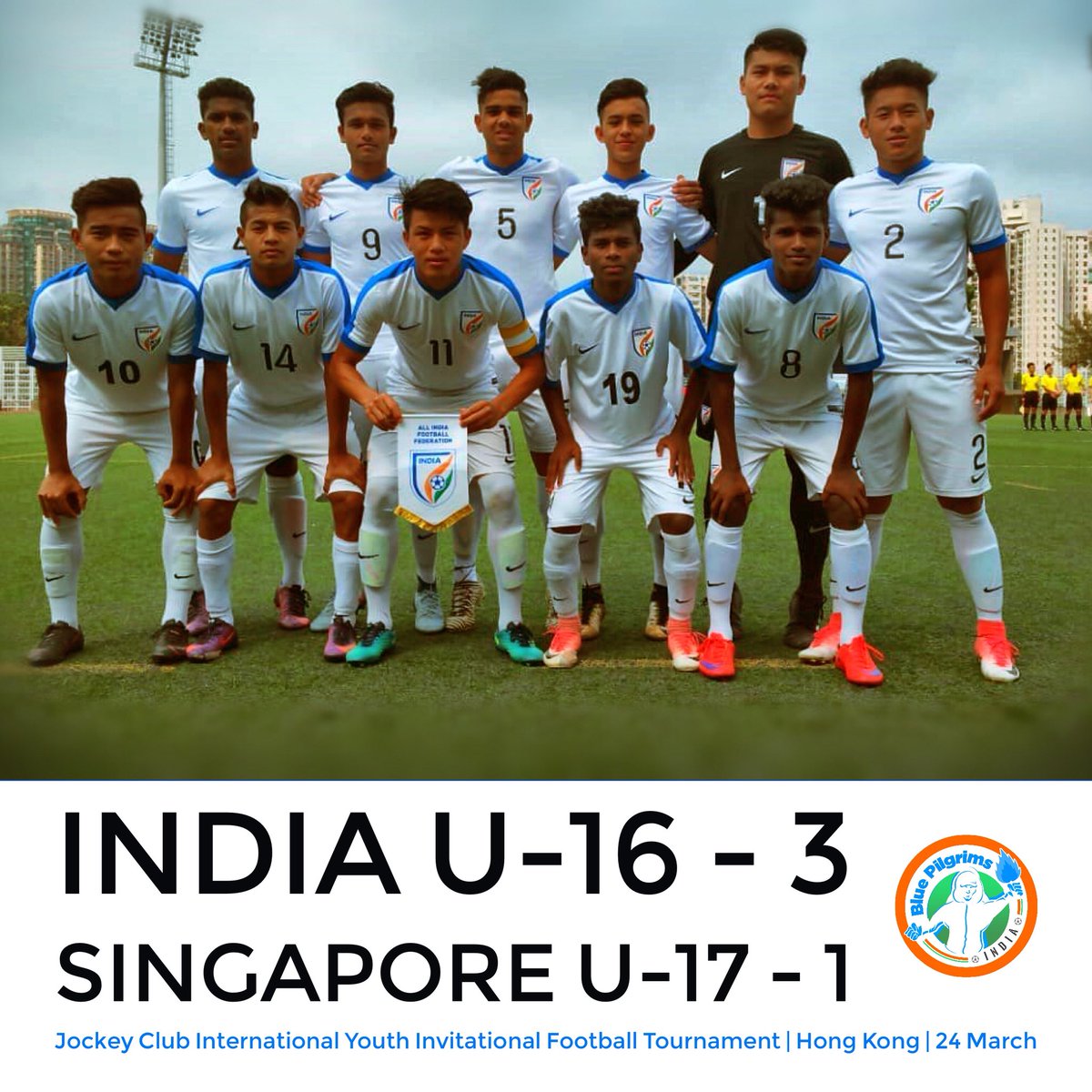 BluePilgrims's tweet photo. Congratulations to our colts 🇮🇳 ✊🏻 #InquilabEIndianFootball https://t.co/295cETgiKW