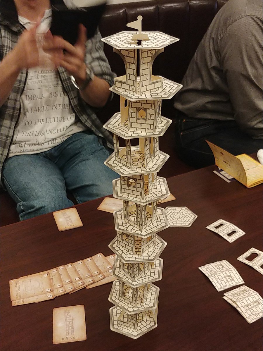 バベルの塔9階完成！ #霖クラボドゲオフ #BABEL