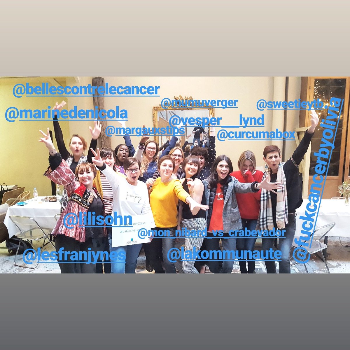 LymphomeCie's tweet photo. Une super Journée à la #skinmasterclass @LaRochePosayFR avec les filles. Hâte de les retrouver pour la prochaine.😘 https://t.co/l7r8wTnh7l