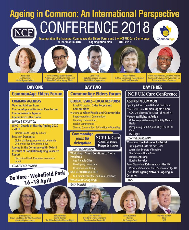 Not to be missed #NCF UK Care conference - book your place now <a href="/NCFCareForum/">National Care Forum</a> dld.bz/gDue7 #Socialcare #Ageingincommon