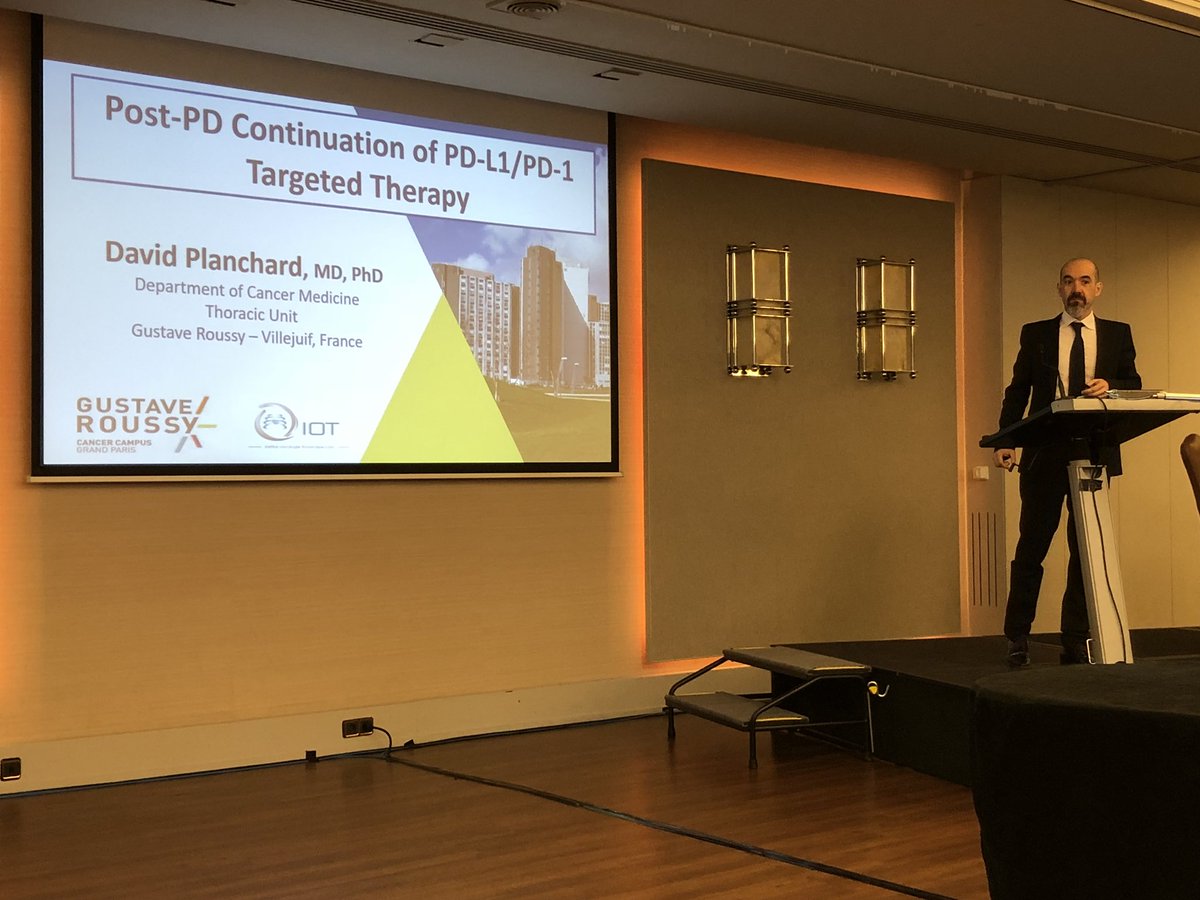 barlesi's tweet photo. @dplanchard on stage @IASLC IO meeting discussing IO beyond progression #Lungcancer #Education https://t.co/TqCfasT3yu