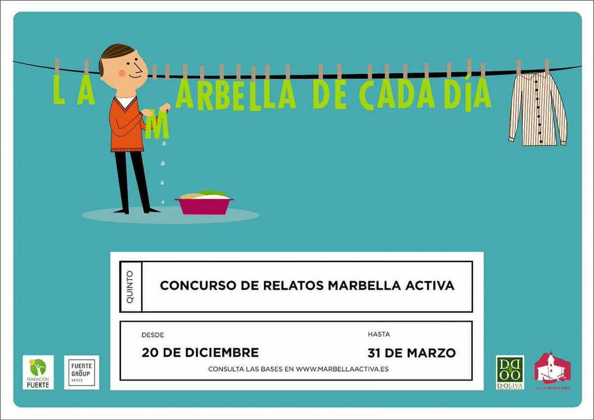 MarbellaActiva's tweet photo. Para aquellos que estéis pensando en presentaros a nuestro concurso de relatos y ganar esos 1.000 euros del primer premio os informamos que el próximo sábado 31 de marzo finaliza el plazo de admisión de las obras ¡Qué vuestras musas os acompañen! https://t.co/tD6B2YDVN2