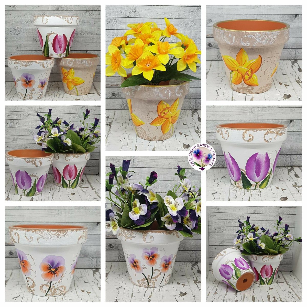 Another flower pot added to the collection in my shop! 
Perfect #eastergift 🐣🐤🌷🌼

buff.ly/2HxW5oa

#ukgifthour #crafturday #giftideas #handpainted #giftsforgardeners