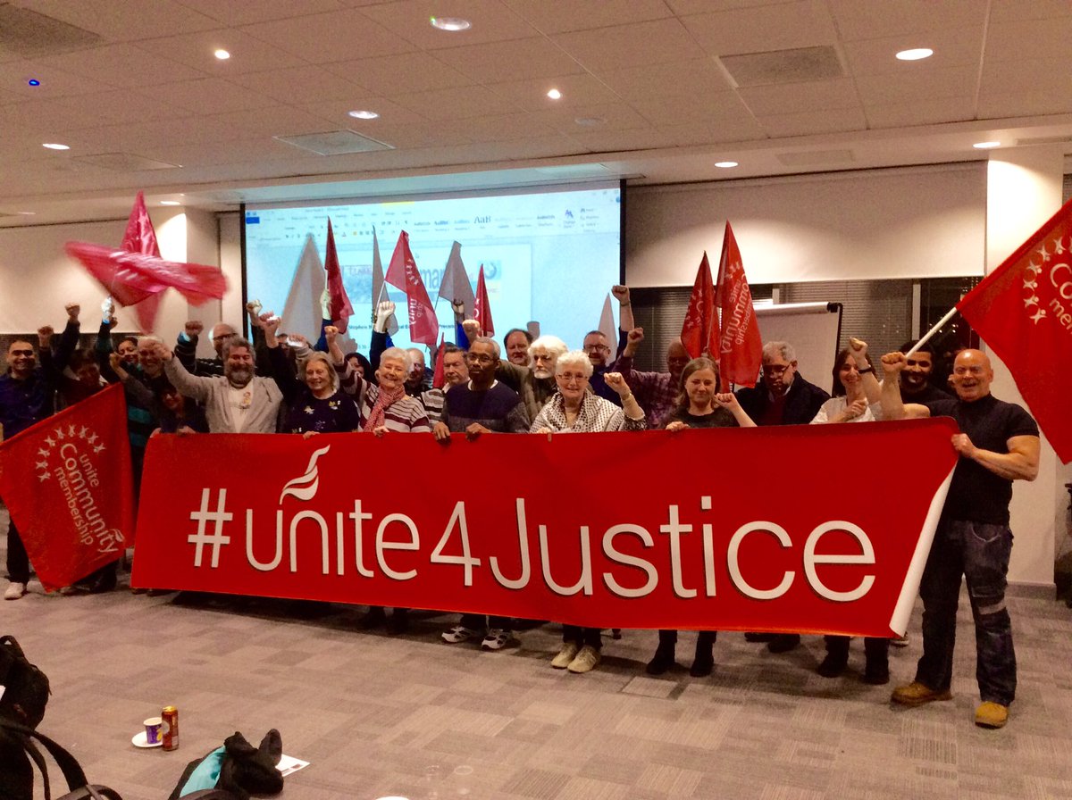 Insolidavity's tweet photo. Fantastic presentation @TrademarkBF on Political Economics and Precariuos Work and @warehouseopera giving a voice to the voiceless 

@Unite_Community revved up for more action !

#AngerActionHope  #Organise https://t.co/myOP1Mxypw