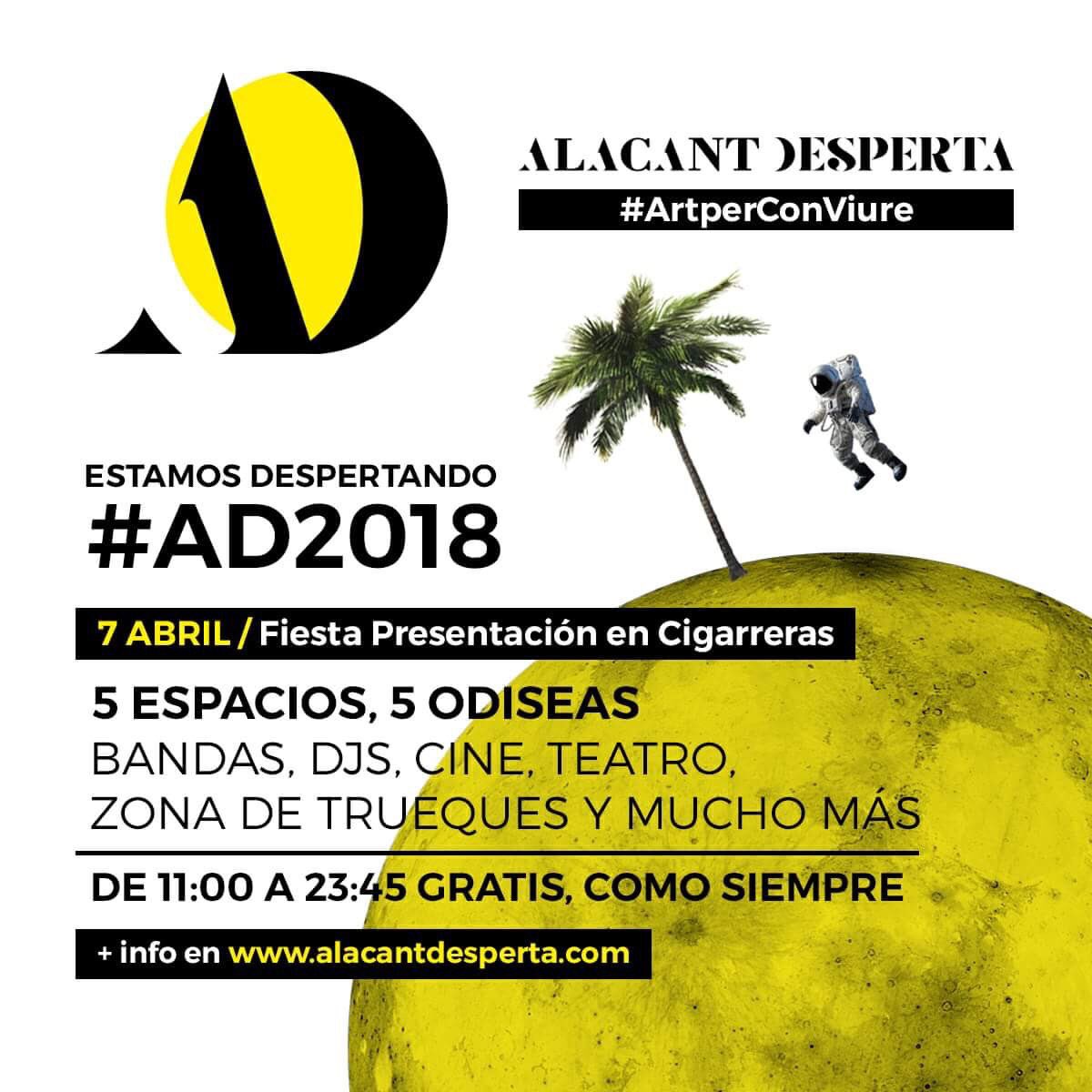 NaseRod's tweet photo. 7 de Abril en @LasCigarrerasCC  presentación de @ADesperta 2018. Con muchas actividades!!! No podéis faltar!!  #peramoralart #poramoralarte https://t.co/hdsUYFqAk3
