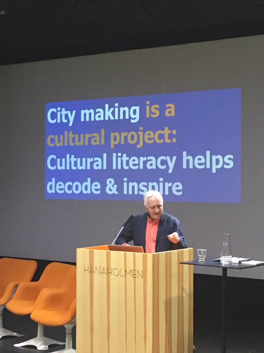 AliSabou's tweet photo. City making is a cultural project...and cultural planning should be called "planning culturally" - Charles Landry at  #nul2018 https://t.co/gDKpcMUqxt