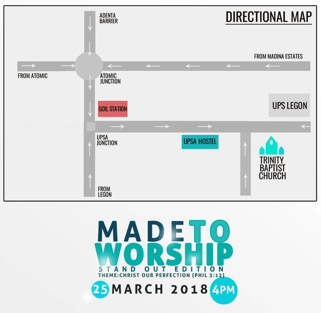 Directional map
#Madetoworship 
#March25 
#Christourperfection
@TMcubeGh @Chizom_ @1Rabby_D @garyalsmith @graham_eben @real_odei