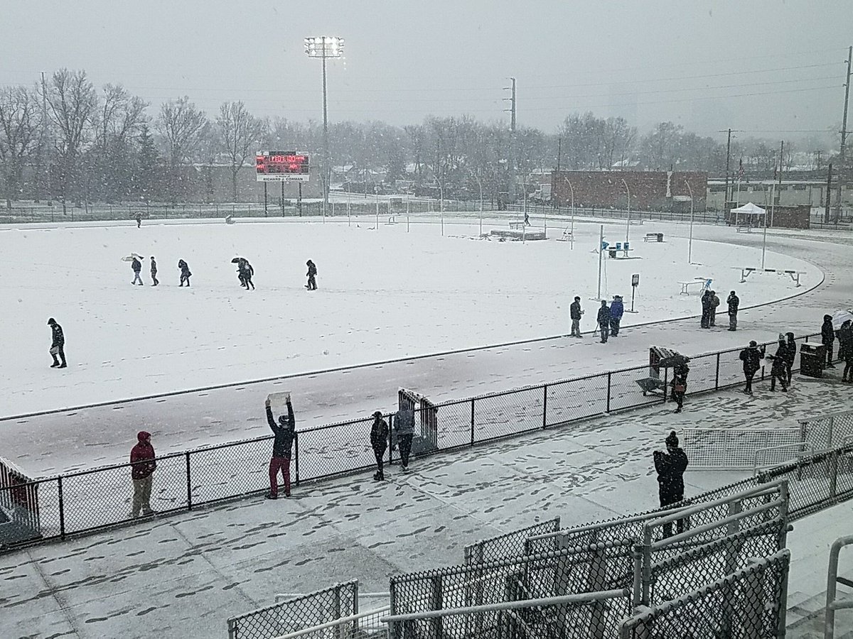 Great weather for a track meet! Hope you're tough enough for it! At Transylvania University.