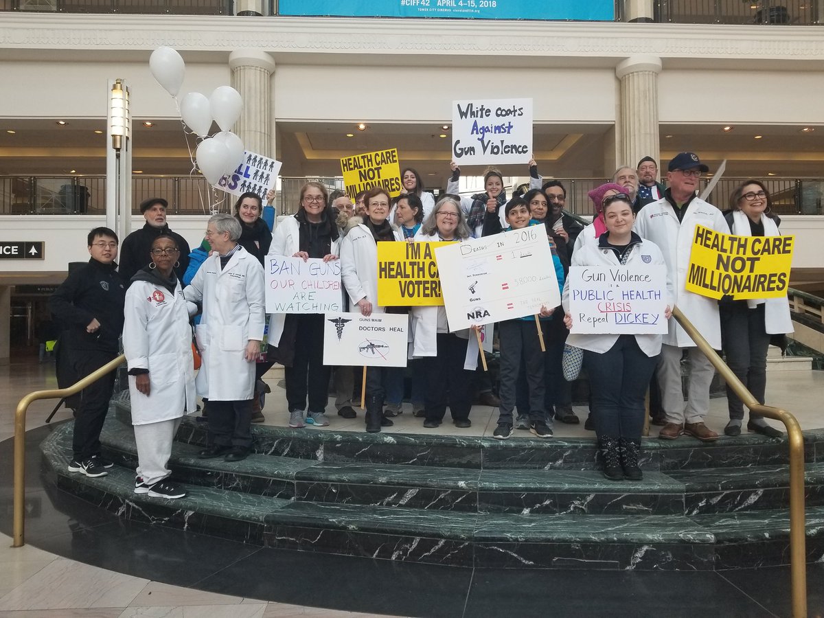 We're in Cleveland with the White Coat Contingent telling politicians #enough #MarchForOurLives