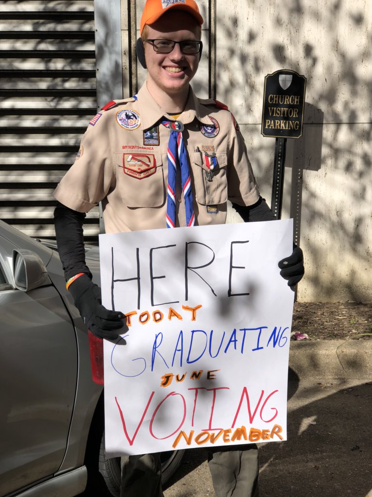 Stephen Percy, a senior at Oakdale High School in Ijamsville, took the lead organizing All Saint’s trip to #MarchForOurLivesDC #FrederickMD