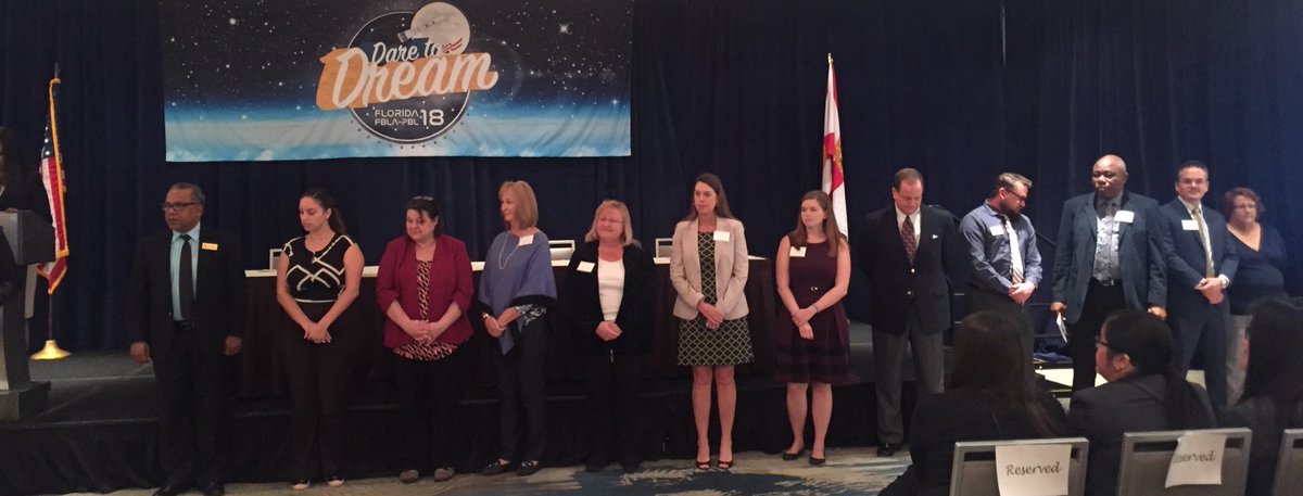 FloridaFBLA_PBL's tweet photo. Advisors are the key to #floridafblapbl's success and we took a moment this morning to honor the great advisors in #flpbl. Thank you for all you do! https://t.co/gQGdTho8SH