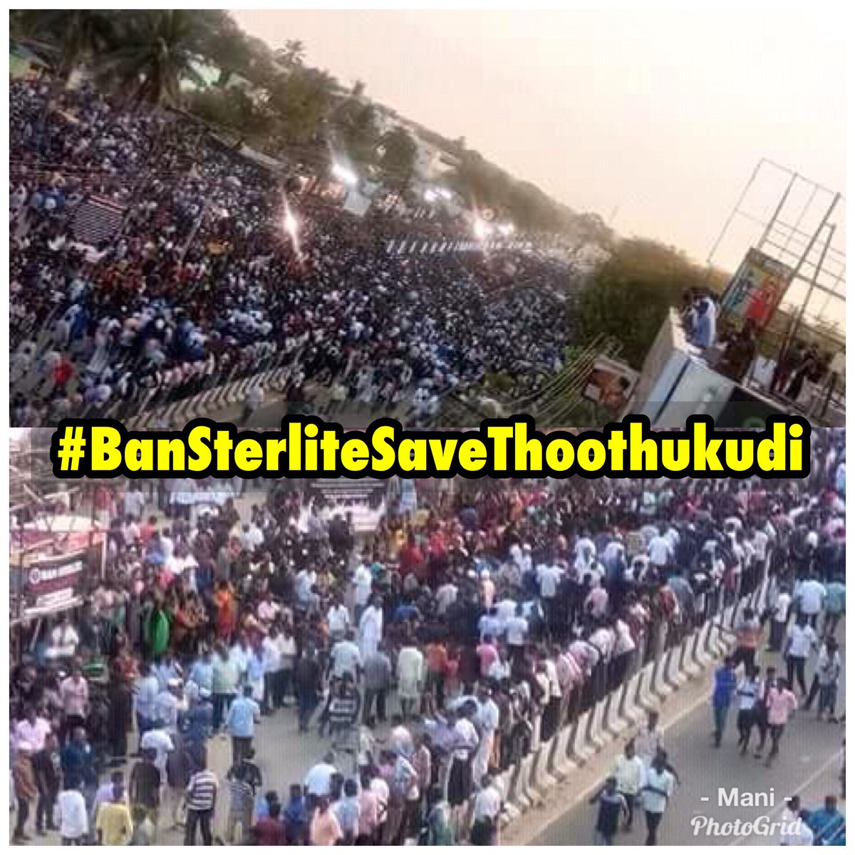 TvlSFC's tweet photo. Huge Crowd gathered @ VVD Signal Thoothukudi, to protest against #Sterlite 
#BanSterliteSaveThoothukudi https://t.co/MU8efnMWGM
