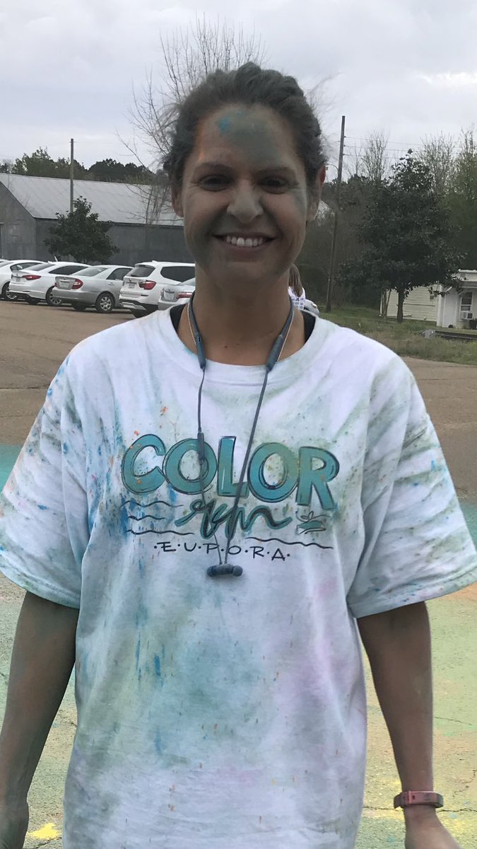 ecarrithers's tweet image. Look who was at the finish line with a smile.   Love me some Matt. #colorrun2018#