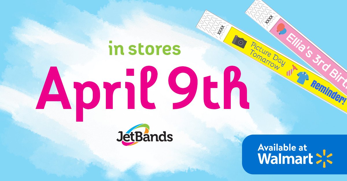 JetBandsCompany's tweet photo. #JetBands will be on the shelves of every U.S. @Walmart starting April 9th! Thanks to their "Investing in American Jobs" open call, we were able to attend as 1 of 20 suppliers from WI & propose our idea to bring JetBands to a store near you. https://t.co/kL1eBZTqXN https://t.co/TIM0RESz3Q