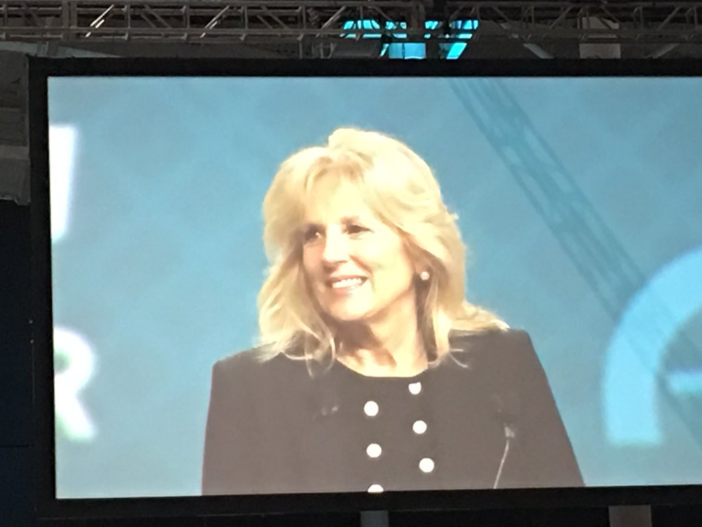 FCSTAG's tweet photo. Dr. Jill Biden as the keynote speaker at ASCD Empower18- a dedicated educator!! https://t.co/fTTlFEd8Gf