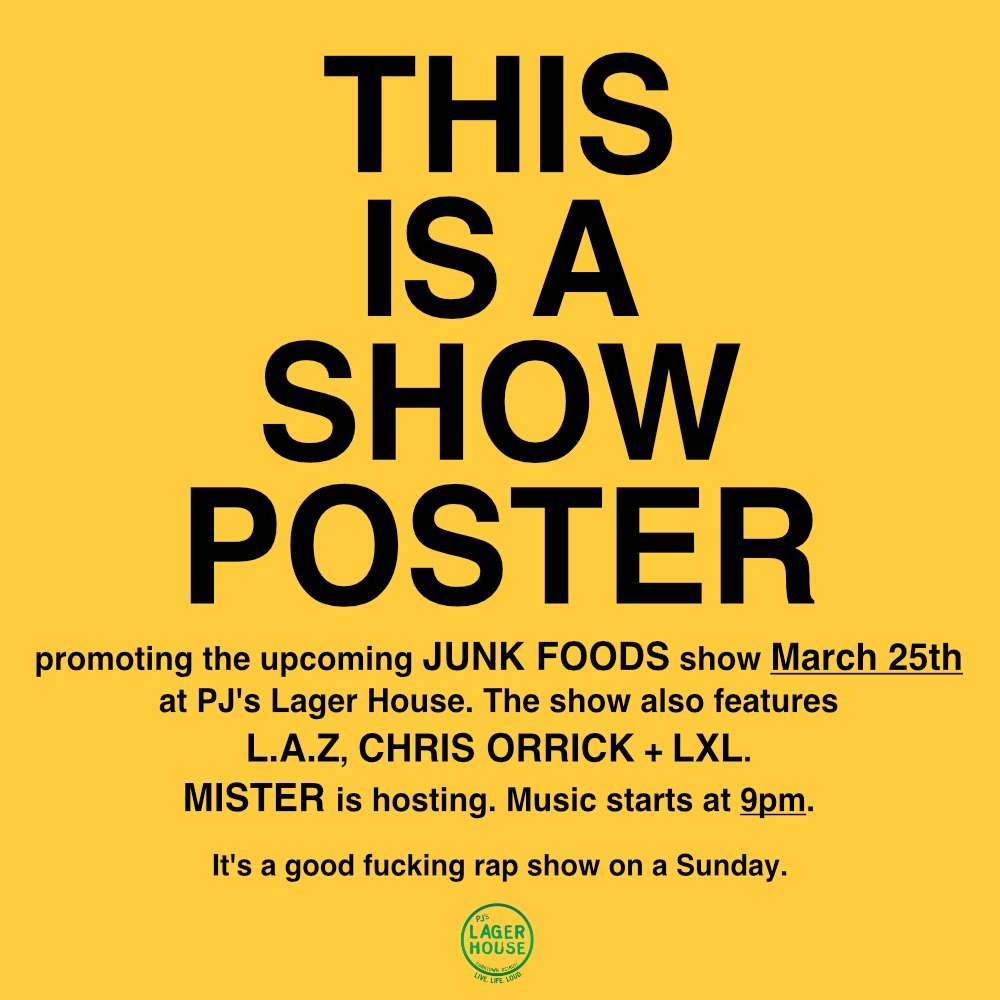 _heyitsmister_'s tweet image. Welcoming JUNK FOODS from Pittsburgh tomorrow night. Join us.