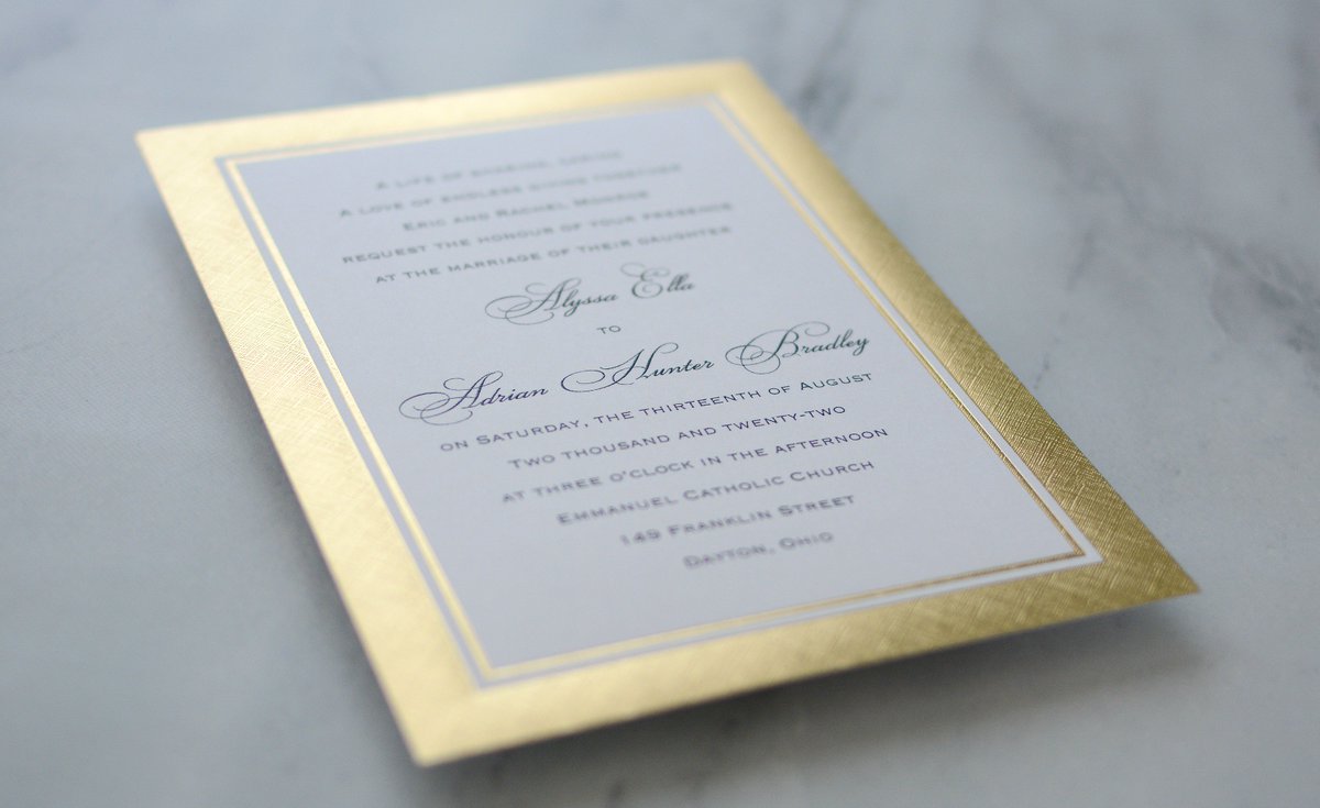 40% off Wedding Invitations &amp; Enclosure Cards ends Monday. Use code SWOON at checkout. Find this glowing, golden beauty right here > ow.ly/g91z30j6DxN