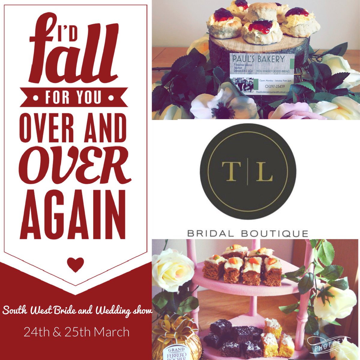 If you’re heading to the @BrideWedShow @WestpointExeter stop by @TLbridal to see their utterly stunning wedding dresses and have a little treat from #paulsbakery ❤️👰#devonbakes #bridalboutique #southwestbrides #weddinginspo #devon #bridewedshow2018