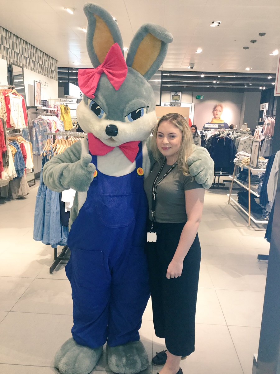 TeamBham7196's tweet photo. Easter fun at John Lewis Birmingham today 🐰 #easter #milliandeddie #johnlewisbirmingham @dempsey_keeley @SGH_JoeWarren https://t.co/I5gJzyPsyI