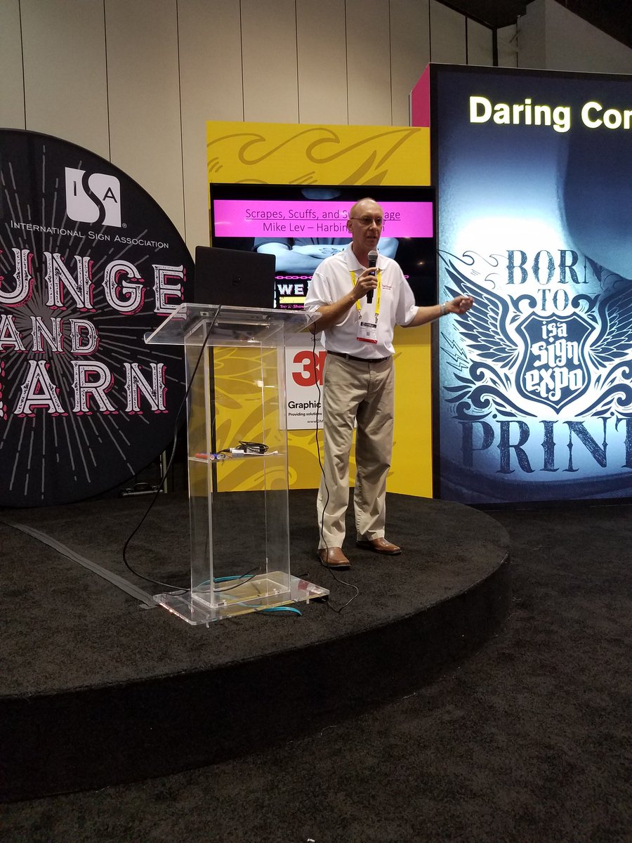 signcodeguy's tweet image. Mike Lev @HarbingerSign is sharing a career worth of info on sign maintenance and repair tips in the #signexpo Lounge &amp;amp; Learn booth #5245