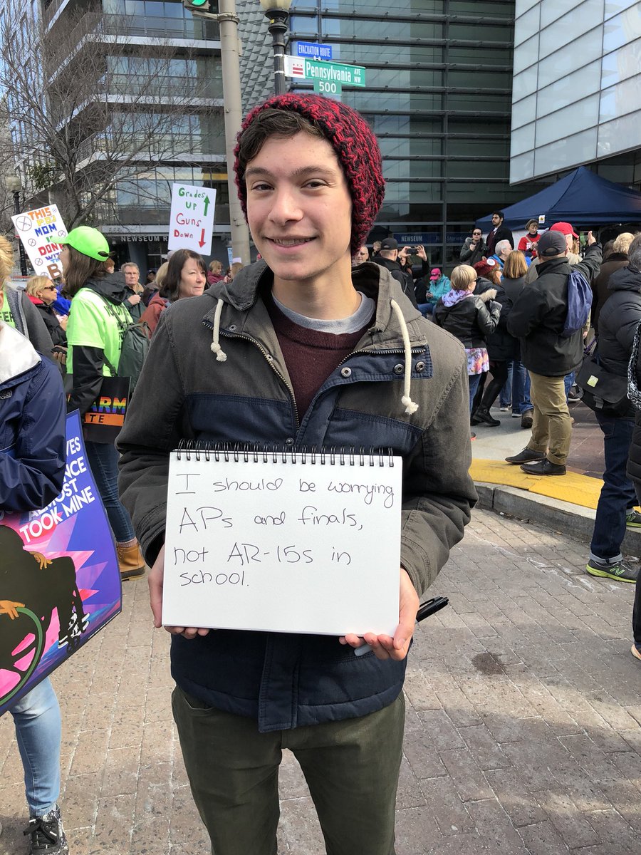 marygeorgant's tweet photo. “I should be worrying about APs and finals, not AR-15s in school.” Jason Goodman, an 11th-grader, came to DC with his dad from Los Angeles because “enough is enough.” https://t.co/Q4xD8ddMaq