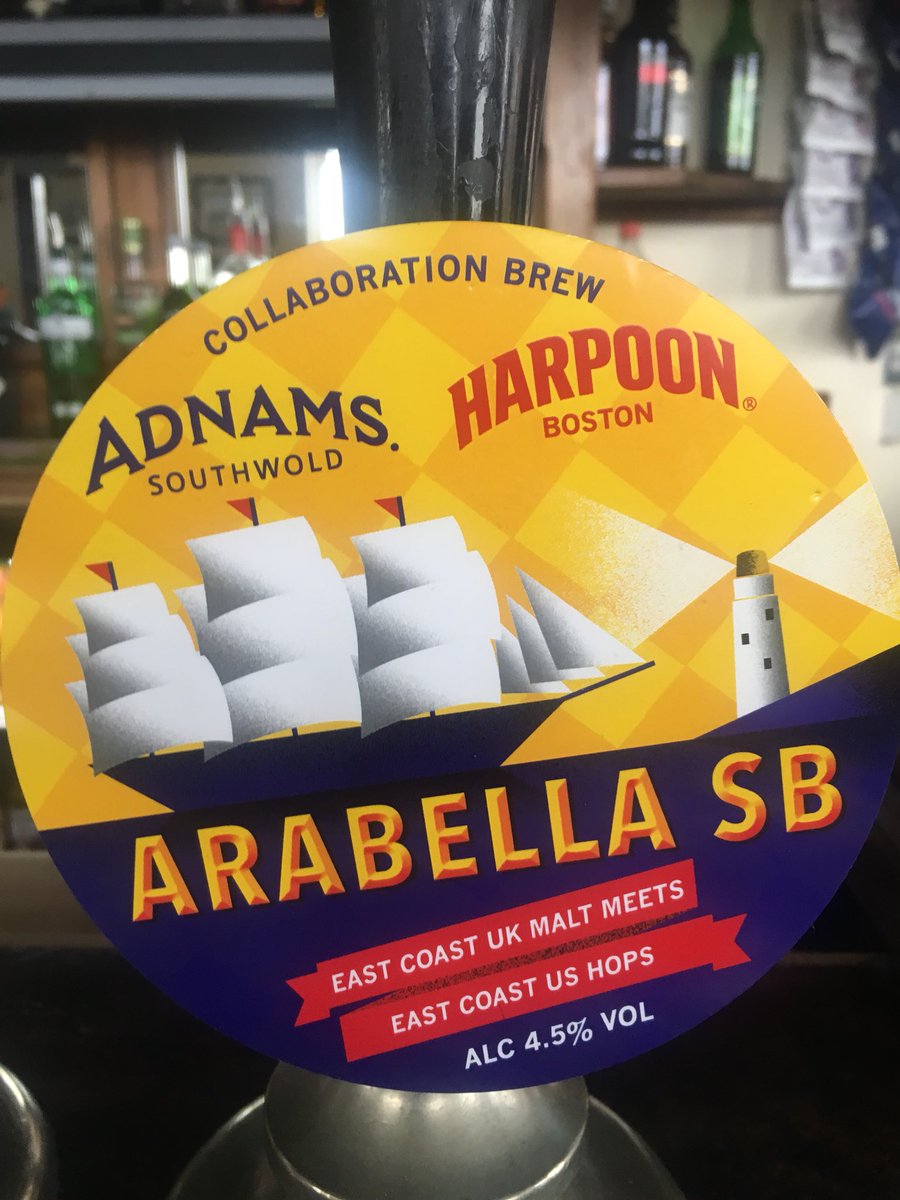 3 little belters on the pumps today! Top London brewery <a href="/EastLondonBrew/">East London Brewing Co</a> Local &amp; US collaboration from <a href="/Adnams/">Adnams Southwold</a> <a href="/harpoonbrewery/">Harpoon Brewery</a> One of our favourite local breweries <a href="/MrBeesBrewery/">Mr Bees Brewery</a> great beer &amp; helping bees 🐝 survive &amp; thrive! Great work 👏🏻 #localbeer