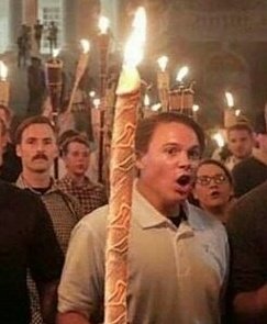 SaysHummingbird's tweet image. Peter Cvjetanovic, the white nationalist in this photo, was upset when his photo went viral 6 months ago and is hoping everyone will forget...

Be nice, dont retweet this thousands of times! 😉