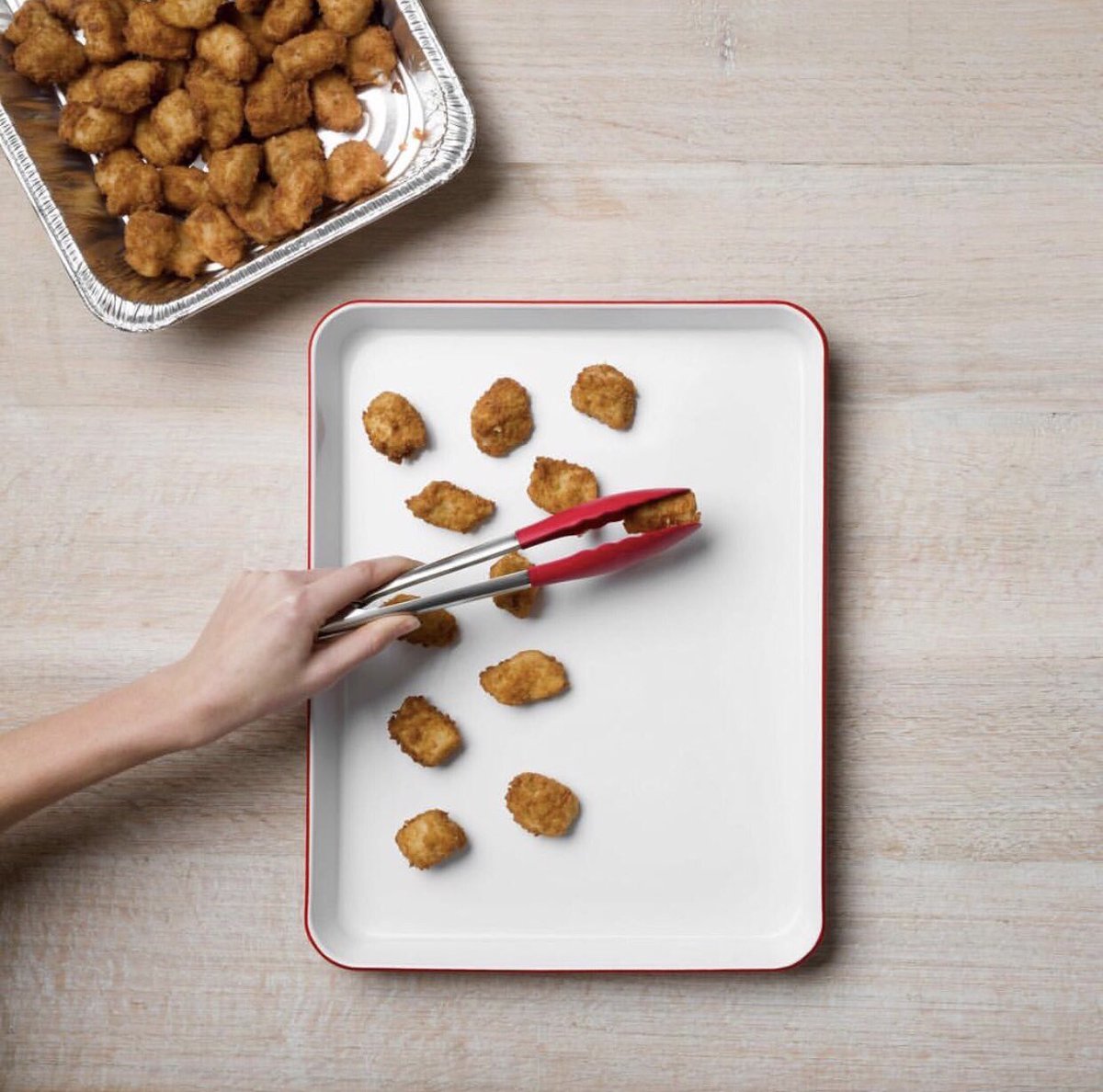 Order a Chilled Tray on Saturday, enjoy on Sunday! Our Reheatable Chicken Nuggets and Strip Trays are perfect for every occasion! #cfamooresvillecatering #cfacatering #heatitwhenyouneedit