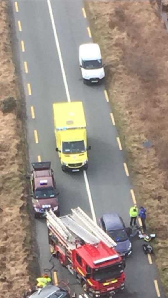 Road Traffic Collision yesterday attended by crews from #Mayo with <a href="/MayoFireService/">Mayo Fire Service</a> &amp; <a href="/GardaTraffic/">An Garda Síochána</a> A number of patients were treated by our Paramedics &amp; Advanced Paramedics before transfer to hospital. #Aeromedical support at scene was provided by #Aircorps112 &amp; #Rescue118