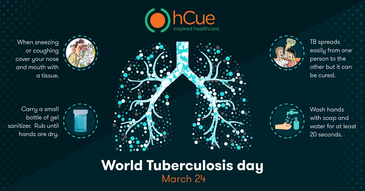 myhCue's tweet photo. Early diagnosis is crucial for the treatment of TB. hCue raises awareness on World Tuberculosis Day. 
Noticing signs? 
Check with a doctor - https://t.co/tZv0Npj5Bk
#hcue #healthcare #TB #tuberculosis #prevention #besafe #awareness https://t.co/MLeUVAz0BY
