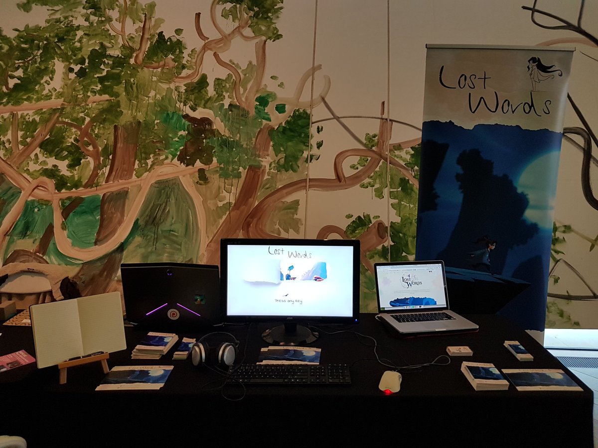 LostWordsGame's tweet photo. We're showing Lost Words at @firstsite in #Colchester today for the @signalsmedia #PlugInSignals showcase! Come along and have a play! #ScreenshotSaturday #Indiedev https://t.co/H1TMxQ8bfA