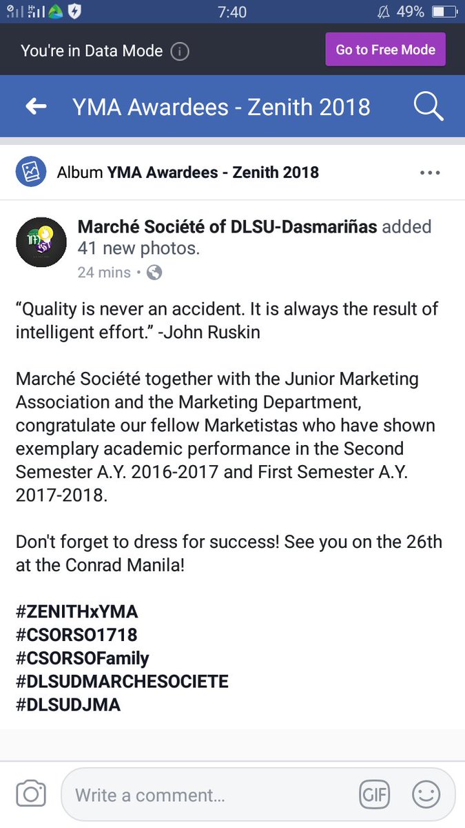 marchesociete's tweet photo. Marché Société together with the Junior Marketing Association and the Marketing Department, congratulate our fellow Marketistas who have shown exemplary academic performance in the Second Semester A.Y. 2016-2017 and First Semester A.Y. 2017-2018.

https://t.co/x3ZELjlPcG https://t.co/JZ5FzqhhN6