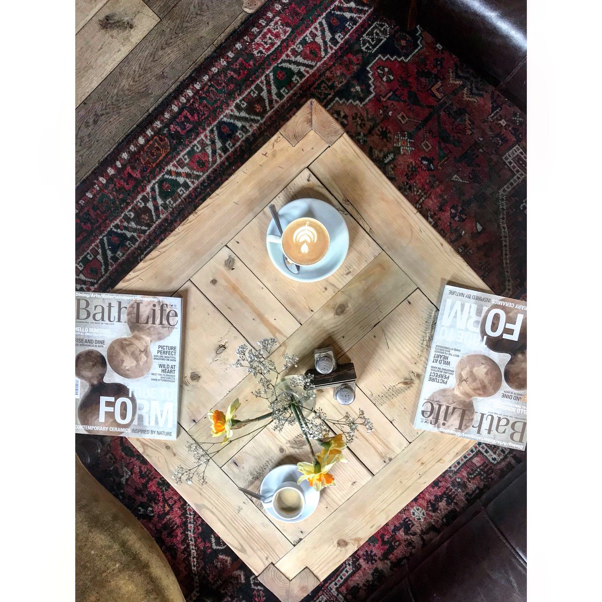 HopeAnchor2's tweet photo. Spring mornings call for coffee! #flatwhite #espresso #hopeandanchor @BathLifeMag @ThePigGuide https://t.co/FtRsjrwK1Q