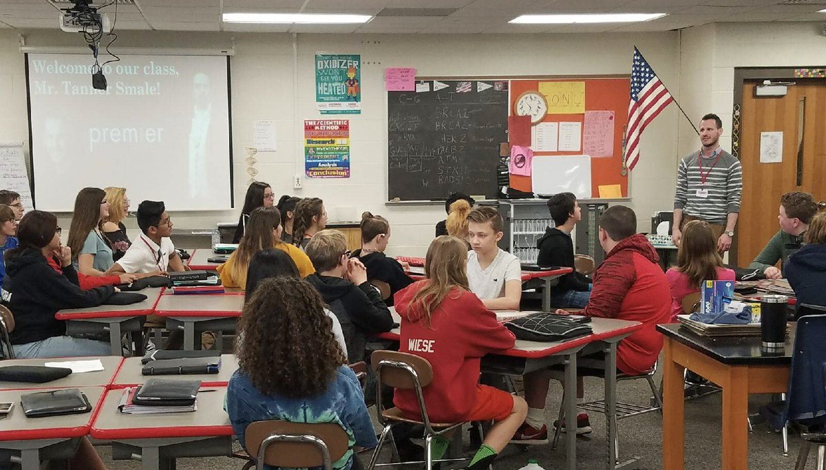 8th grade New Tech History Facilitators partnered with Tanner Smale from Premier Arts of The Lerner Theatre. He shared his expertise with students about scene creation,scripting,&amp; bringing characters to life!#GMSstories <a href="/GoshenSchools/">Goshen Schools</a> <a href="/Good_of_Goshen/">Good Of Goshen</a> <a href="/newtechnetwork/">New Tech Network</a> <a href="/Prem1erArts/">Premier Arts</a>