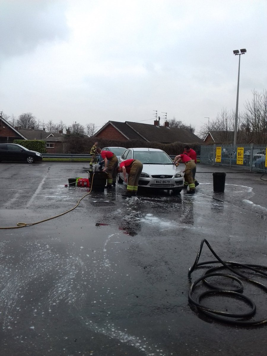 SpaldingFire's tweet photo. It's busy busy busy at the fire station.  You still have time to come and get your car washed. #savestefanhawcroft https://t.co/g2qgq0h8PV