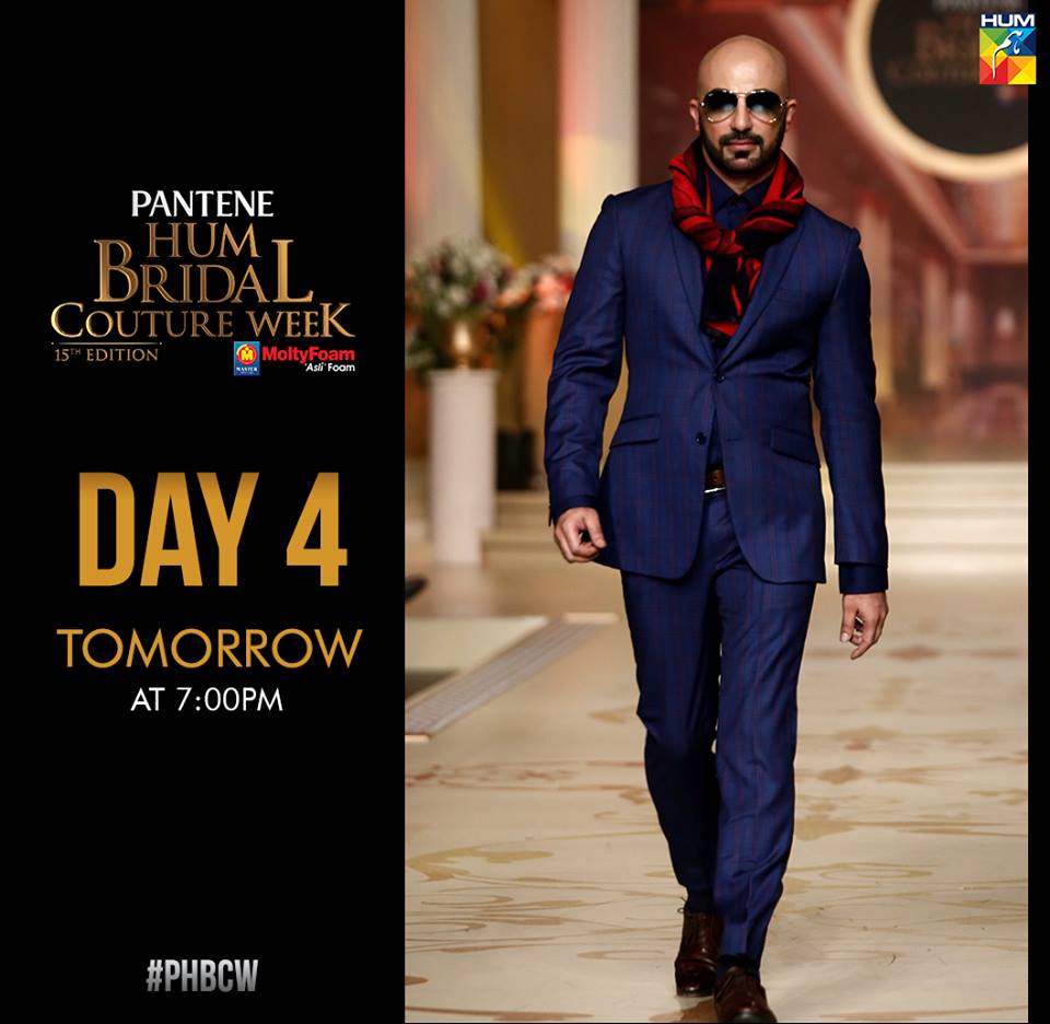BCWPakistan's tweet photo. 15th Edition of Pantene HUM Bridal Couture Week - Day 4
25th March, Sunday at 7:00 PM on #HUMTV &amp; #HUMSITARAY

#ErumKhan #DemesneCouture #RoyalTag #Lajwanti 
#PHBCW #HBCW #StrongIsBeautiful https://t.co/VT66t0Pf3G