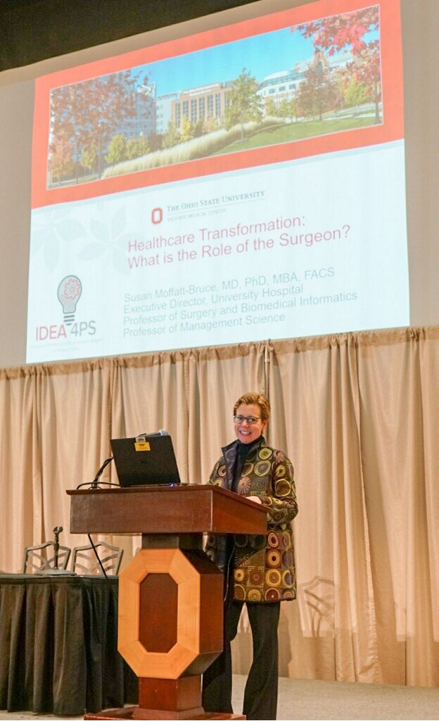 MCNguyenMD's tweet image. Dr. Moffat-Bruce kicks off #OSUWIS18 with discussion on transition from quantity to quality @OSUSurgery