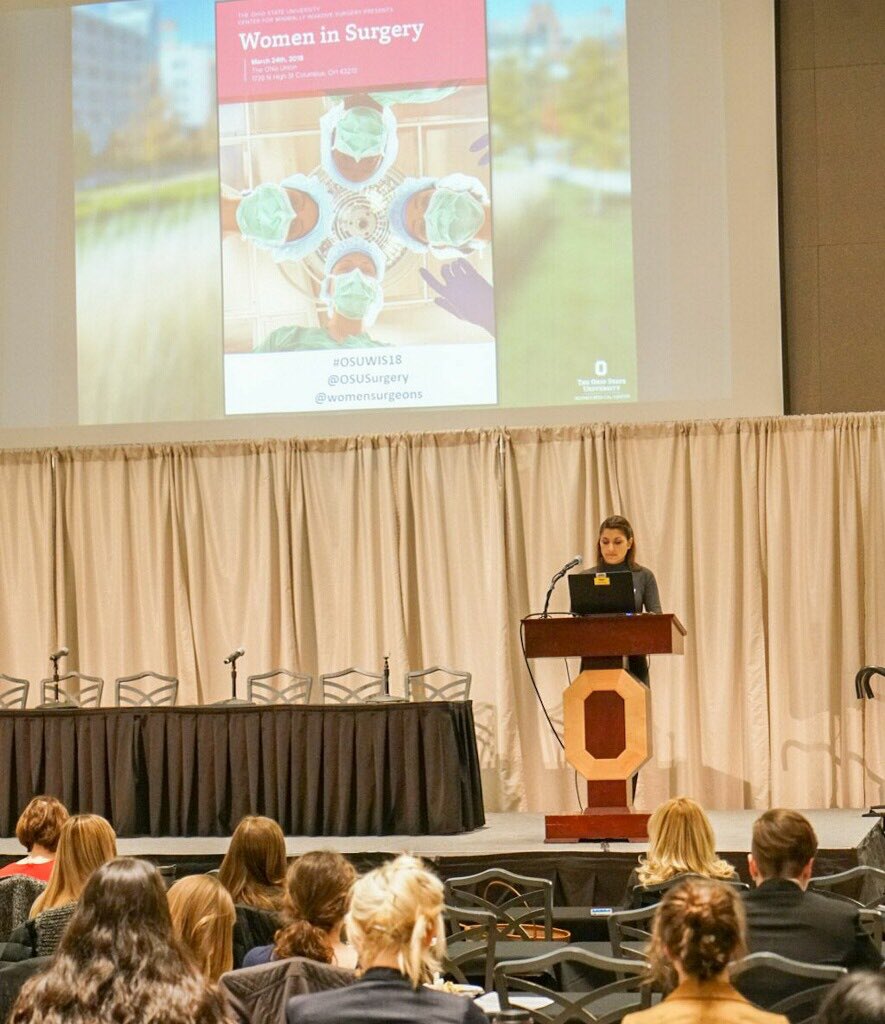 MCNguyenMD's tweet image. Dr. Moffat-Bruce kicks off #OSUWIS18 with discussion on transition from quantity to quality @OSUSurgery