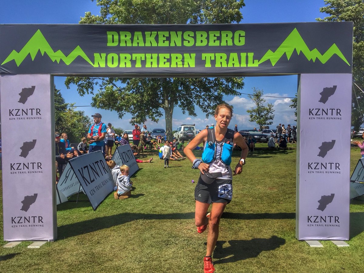 #DNT2018 40km Mountain Challenge ladies podium: 1st - Marzelle van der Merwe in 5:08:00, 2nd - Trish Eksteen 5:17:42, 3rd - Karine Bezuidenhoudt 5:28:40. Inspirational running!!