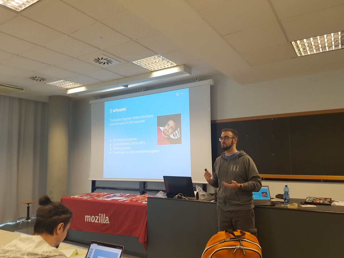 mozillaitalia's tweet image. Ancora #Rust con Luca Bruno che ci parla di #CoreOS @lucabruno a #mergeit18