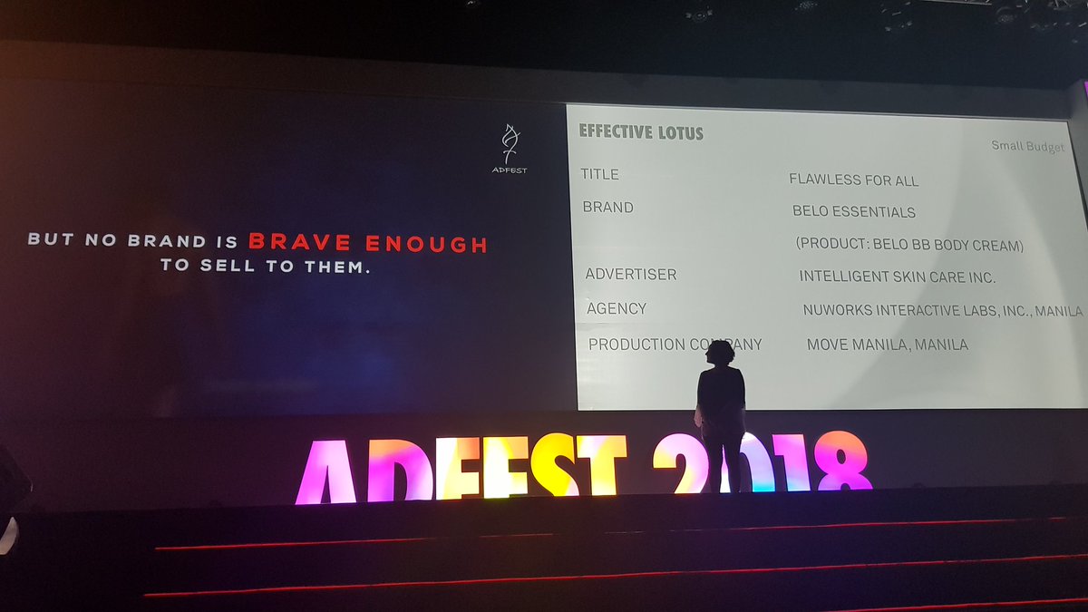 adobomagazine's tweet image. .@NuWorksPH wins an Effective Lotus for "Flawless for All" for Belo Essentials! #ADFEST2018