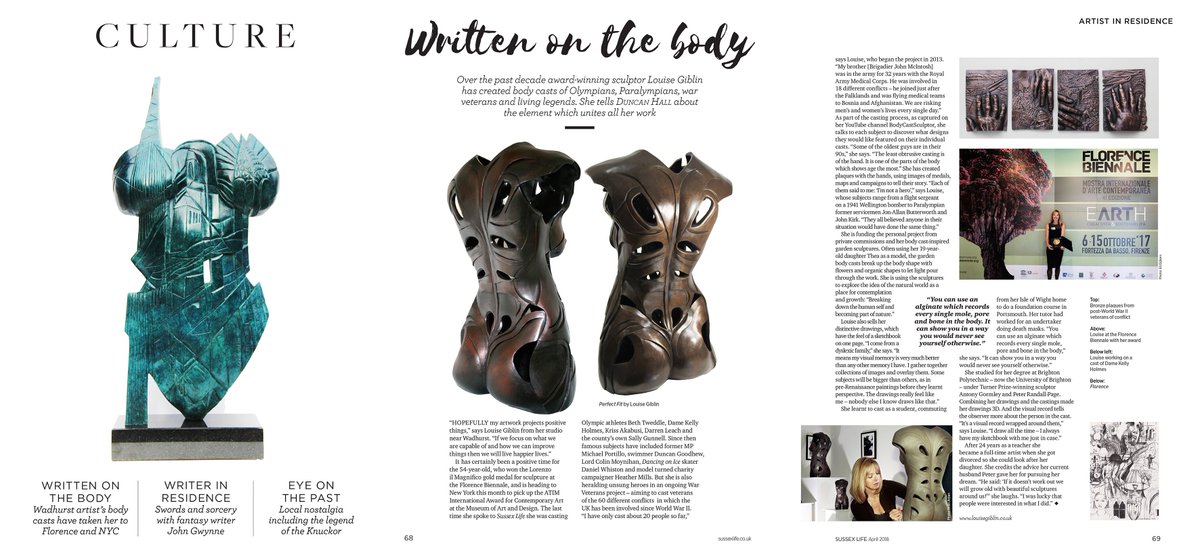 Thanks to Duncan Hall <a href="/SussexLifeMag/">Sussex Life</a> April for covering my work in an inciteful, beautifully presented article. <a href="/jfmiow/">John McIntosh</a> <a href="/quayarts/">Quay Arts</a> <a href="/Saffron_Gallery/">Saffron Gallery</a>